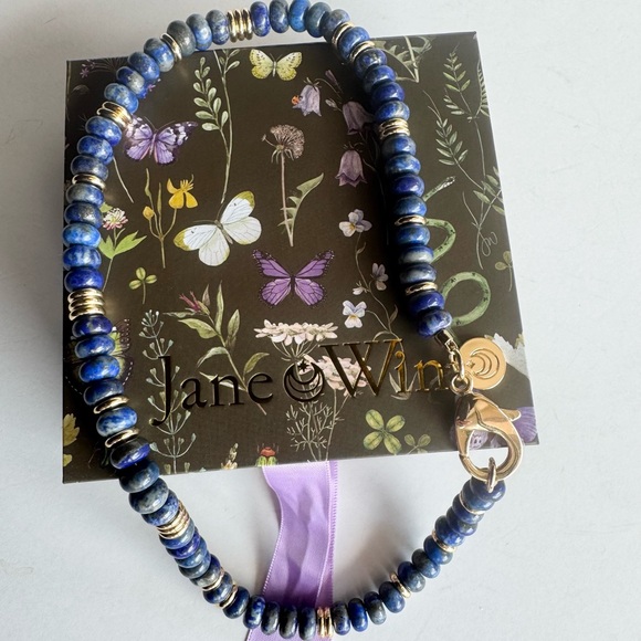 Jane Win Gumdrop Beaded Necklace in Lapis - Picture 3 of 9
